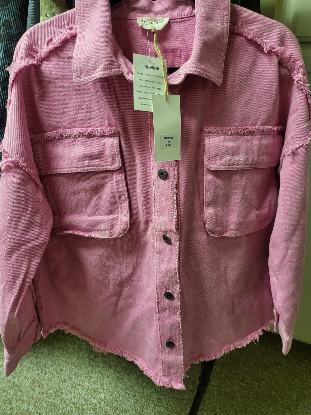 Pink Oversized Shacket Jacket Size Medium New Nwt - Picture 11 of 11